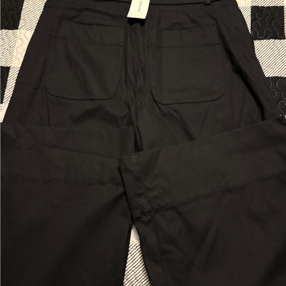NWT * SPANX High-Rise Wide-Leg Black Trousers women Size large - Picture 3 of 12